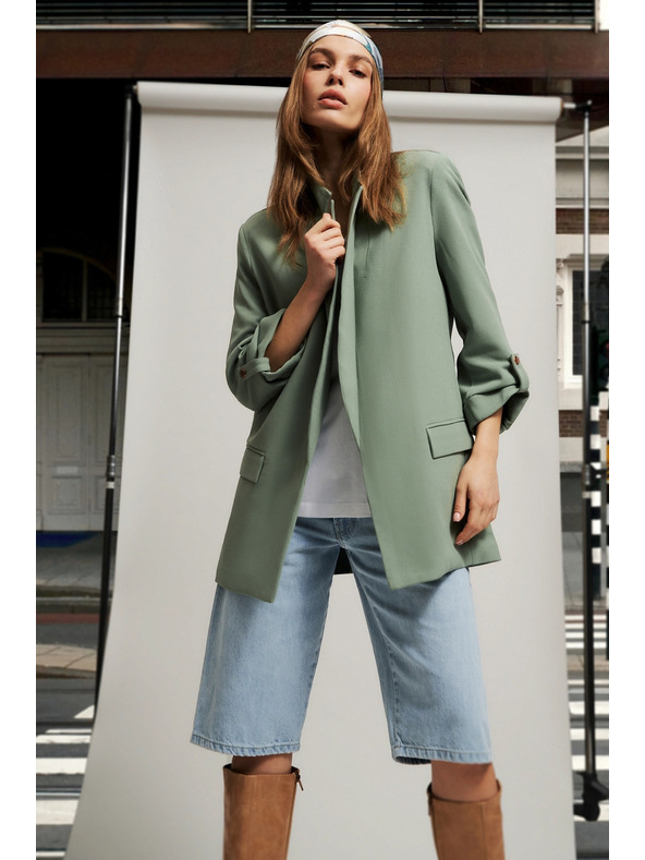 Moodo Сако с извити ръкави маслиненозелено Moodo