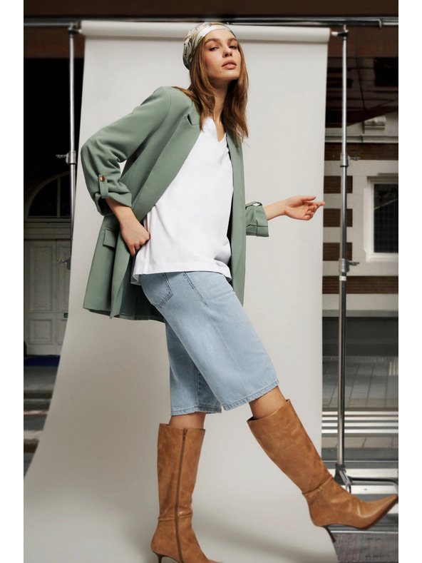 Moodo Сако с извити ръкави маслиненозелено Moodo