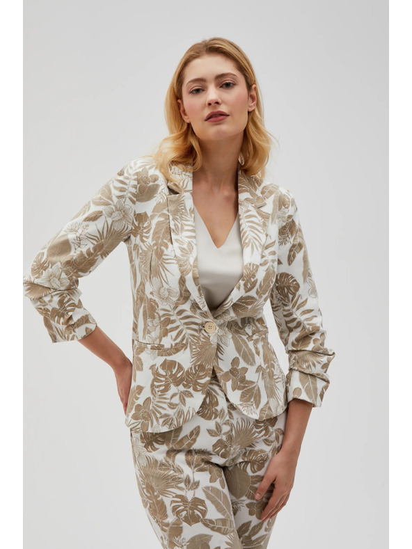 Moodo Сако с десен бежово Moodo