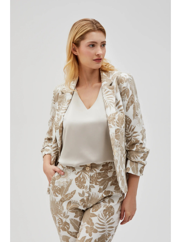 Moodo Сако с десен бежово Moodo