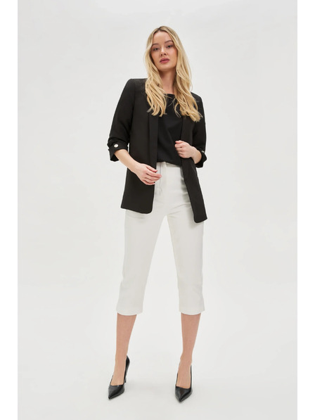 Moodo Сако с набрани 3/4 ръкава черно Moodo