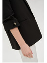 Moodo Сако с набрани 3/4 ръкава черно Moodo