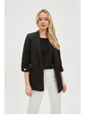 Moodo Сако с набрани 3/4 ръкава черно Moodo