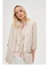 Moodo Бежово сако с 3/4 ръкави със záhyby Moodo