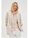 Moodo Бежово сако с 3/4 ръкави със záhyby Moodo