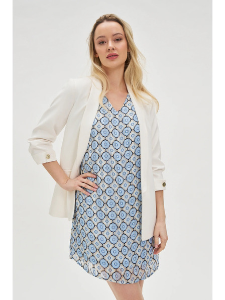 Moodo Бяло сако със сбъркан ръкав Moodo