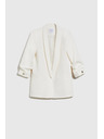 Moodo Бяло сако със сбъркан ръкав Moodo