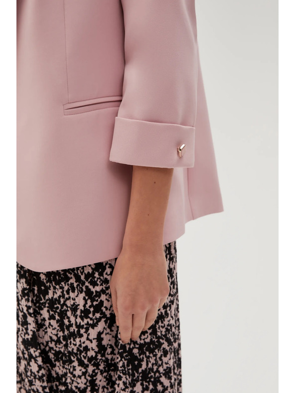 Moodo Розово сако с 3/4 ръкави Moodo