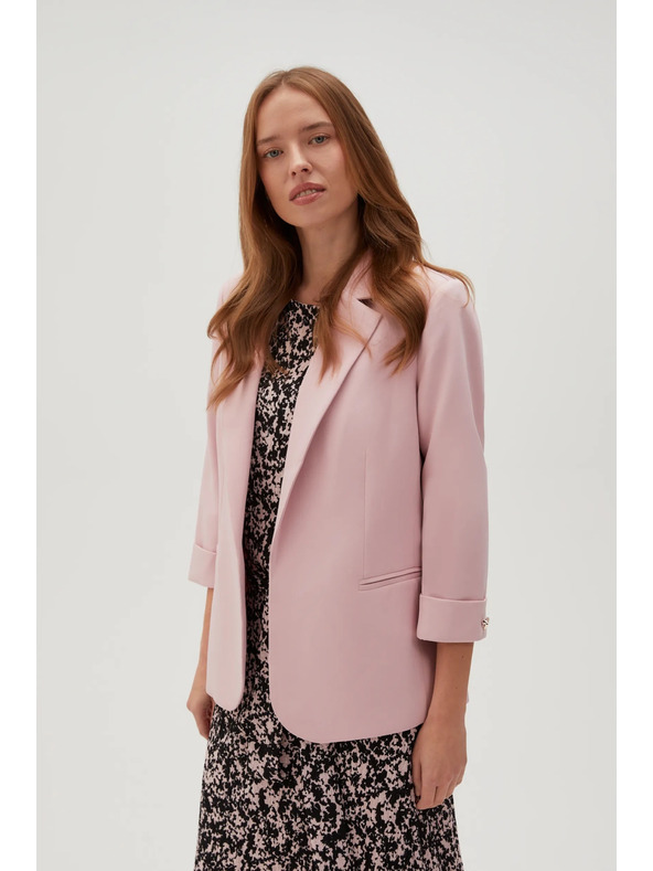 Moodo Розово сако с 3/4 ръкави Moodo