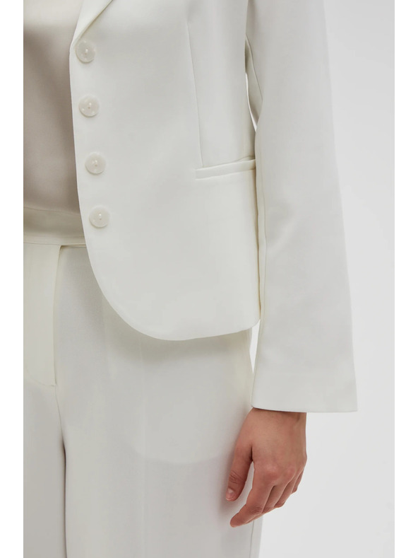 Moodo Кратко бяло сако с копчета Moodo