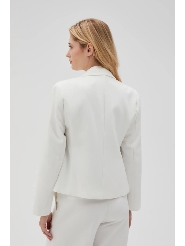 Moodo Кратко бяло сако с копчета Moodo