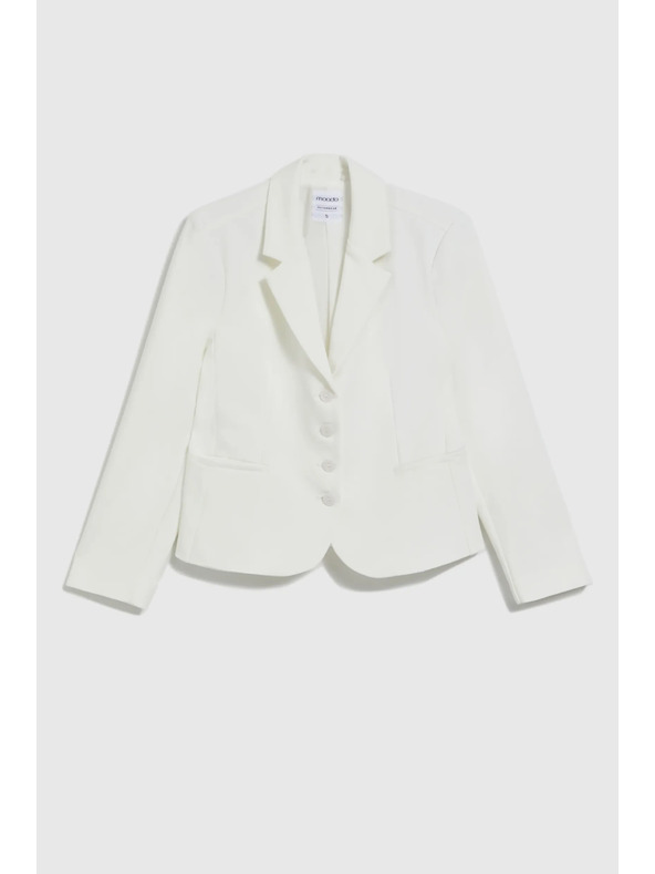 Moodo Кратко бяло сако с копчета Moodo