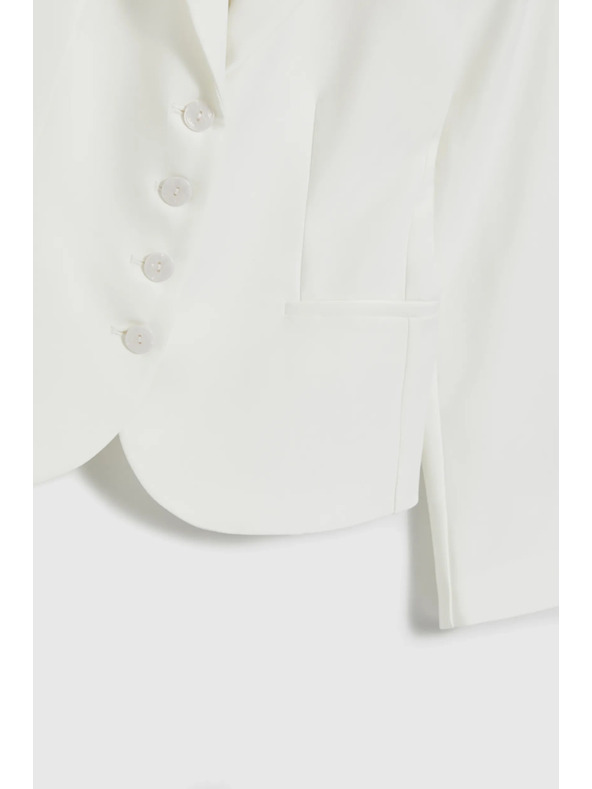 Moodo Кратко бяло сако с копчета Moodo