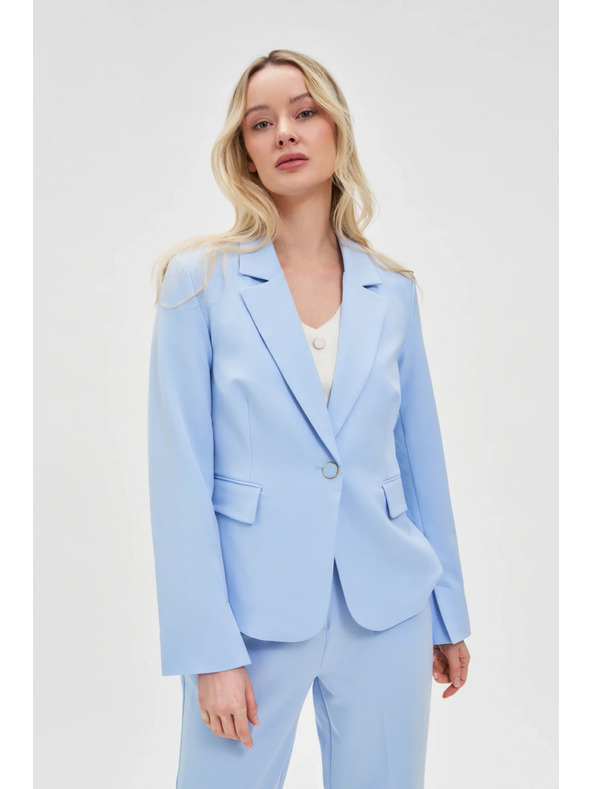 Moodo Кратко светлосиньо сако Moodo