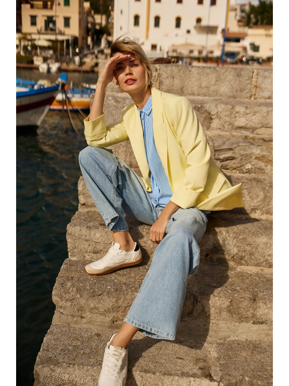 Moodo Жълто сако с навити ръкави Moodo