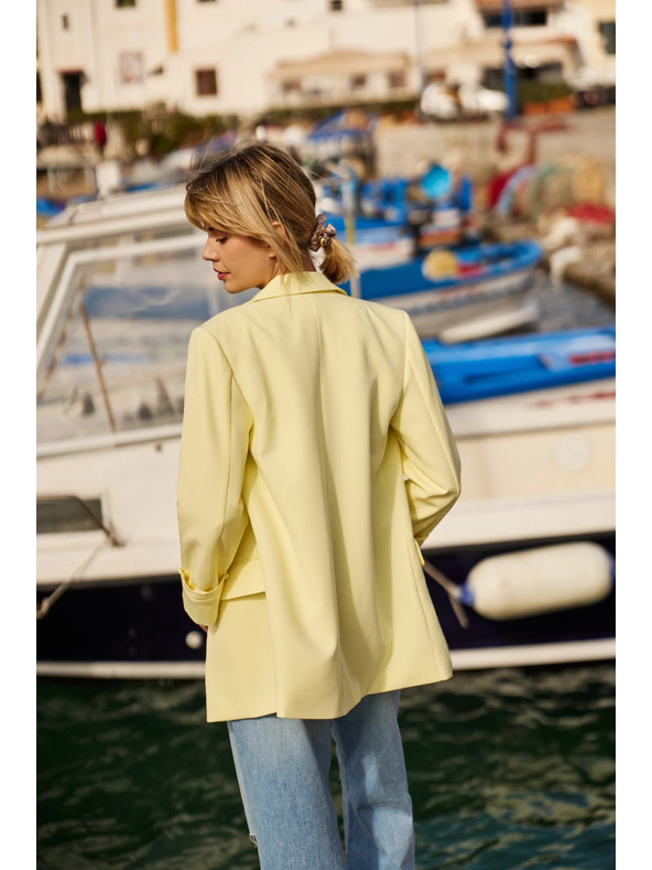 Moodo Жълто сако с навити ръкави Moodo