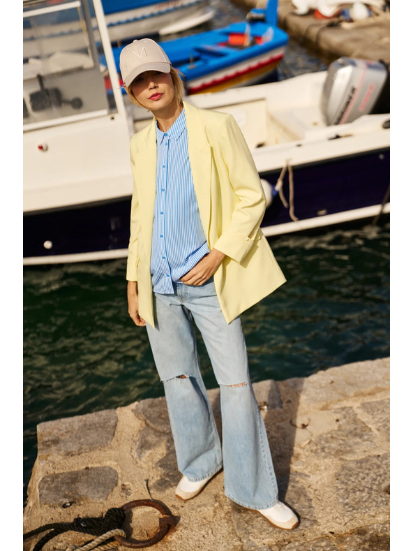 Moodo Жълто сако с навити ръкави Moodo