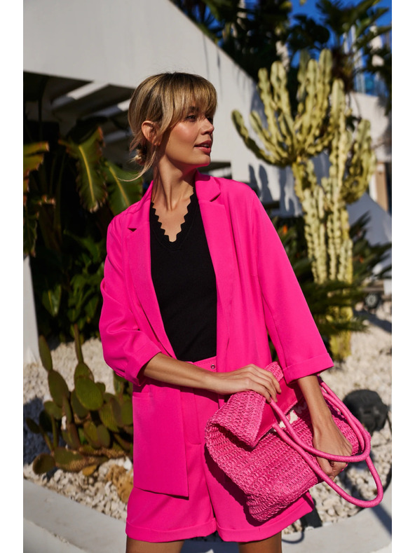 Moodo Розово сако с 3/4 ръкави Moodo