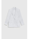 Moodo Бяло вискозно сако с ивици Moodo
