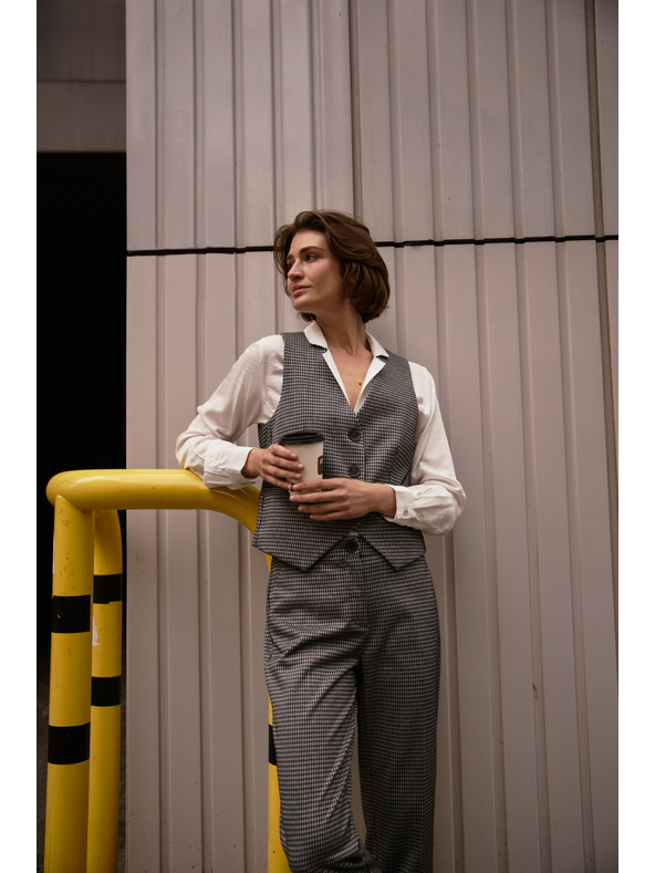 Moodo Елегантна сива жилетка Moodo