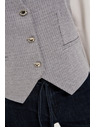Moodo Сива жилетка с декоративни копчета Moodo