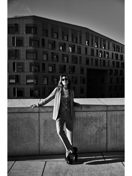 Moodo Сако с навити ръкави сиво Moodo