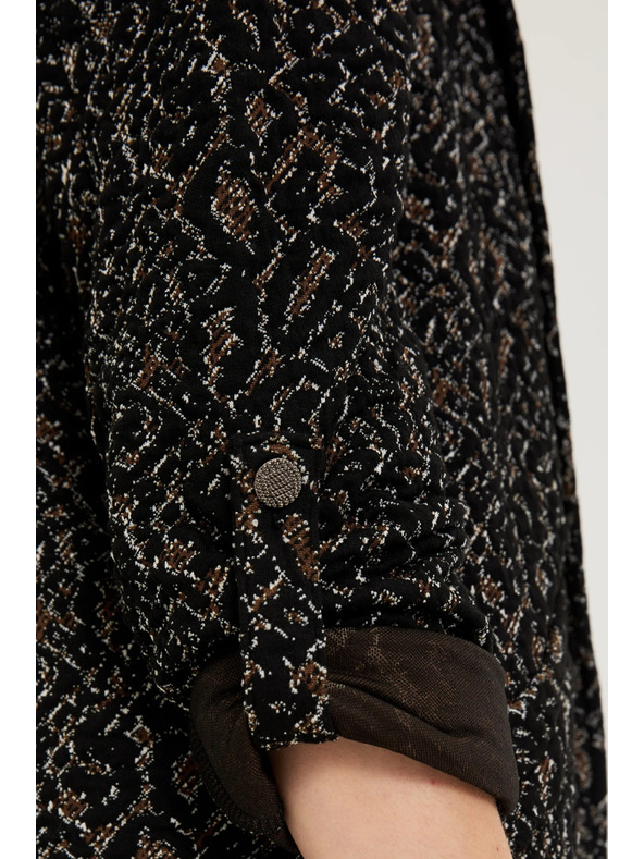 Moodo Черно сако с animal принт Moodo