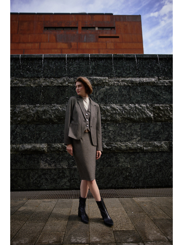 Moodo Едностранно сако, тъмнобежово Moodo