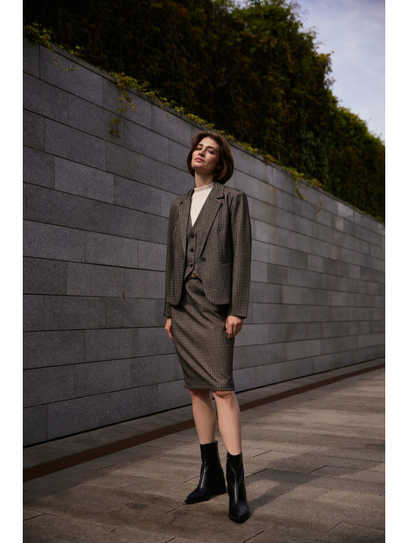 Moodo Едностранно сако, тъмнобежово Moodo