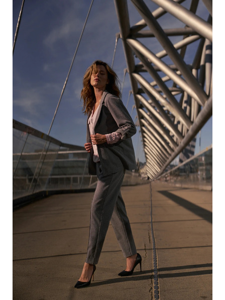 Moodo Сако с навити ръкави сиво Moodo