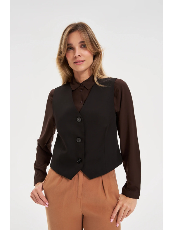 Moodo Елегантна черна жилетка Moodo