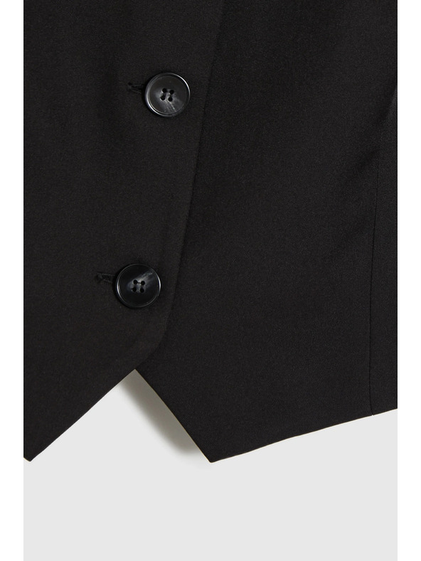 Moodo Елегантна черна жилетка Moodo