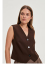 Moodo Елегантна кафява жилетка Moodo