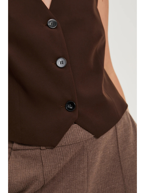 Moodo Елегантна кафява жилетка Moodo
