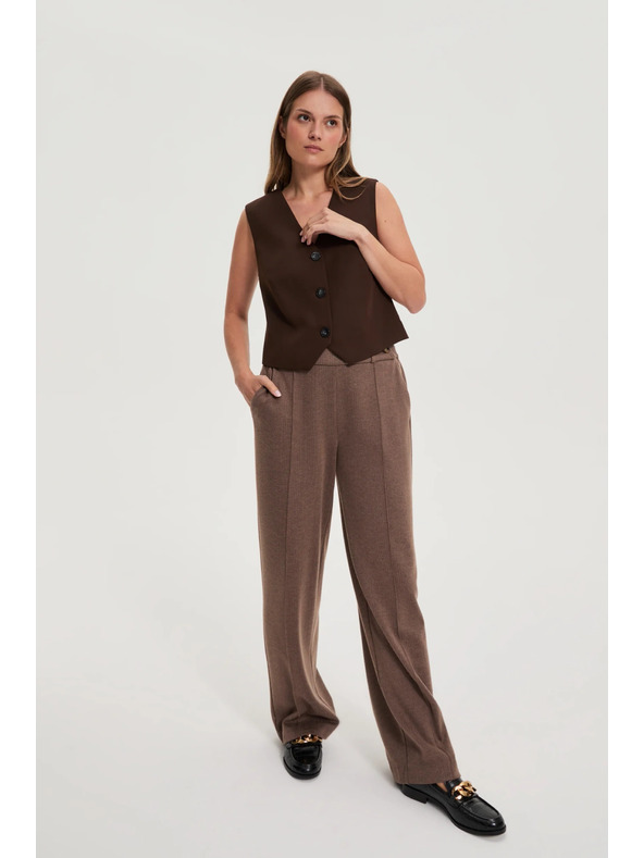 Moodo Елегантна кафява жилетка Moodo
