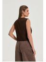 Moodo Елегантна кафява жилетка Moodo