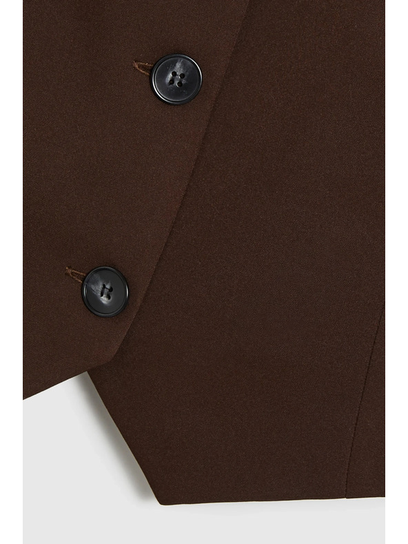 Moodo Елегантна кафява жилетка Moodo