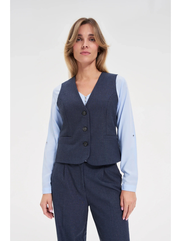 Moodo Жилетка на ивици тъмносиня Moodo