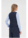 Moodo Жилетка на ивици тъмносиня Moodo
