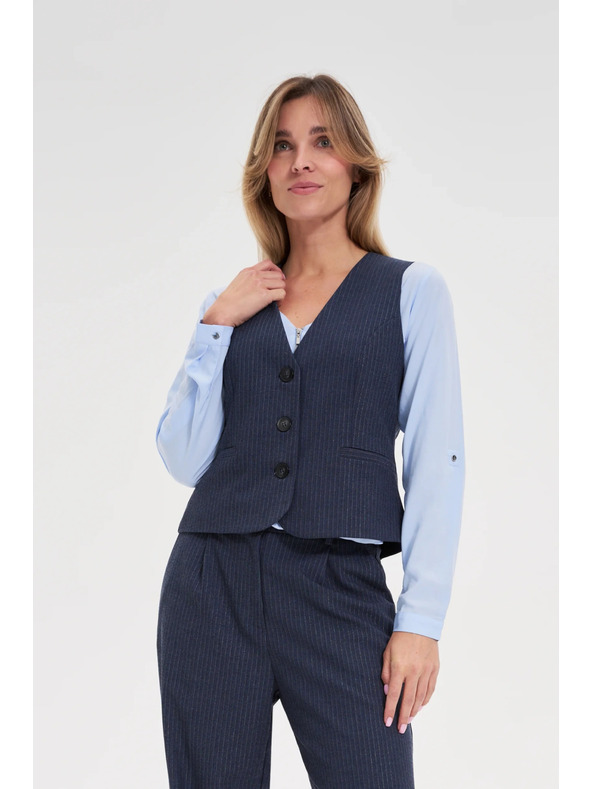 Moodo Жилетка на ивици тъмносиня Moodo