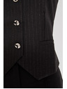 Moodo Черна жилетка с декоративни копчета Moodo