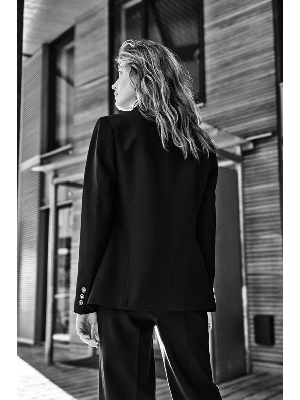 Moodo Сако с декоративни копчета черно Moodo