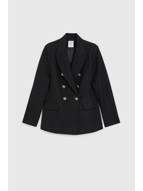 Moodo Сако с декоративни копчета черно Moodo