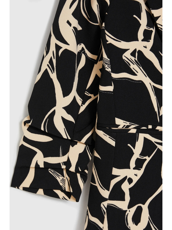 Moodo Сако с набрани 3/4 ръкава черно Moodo