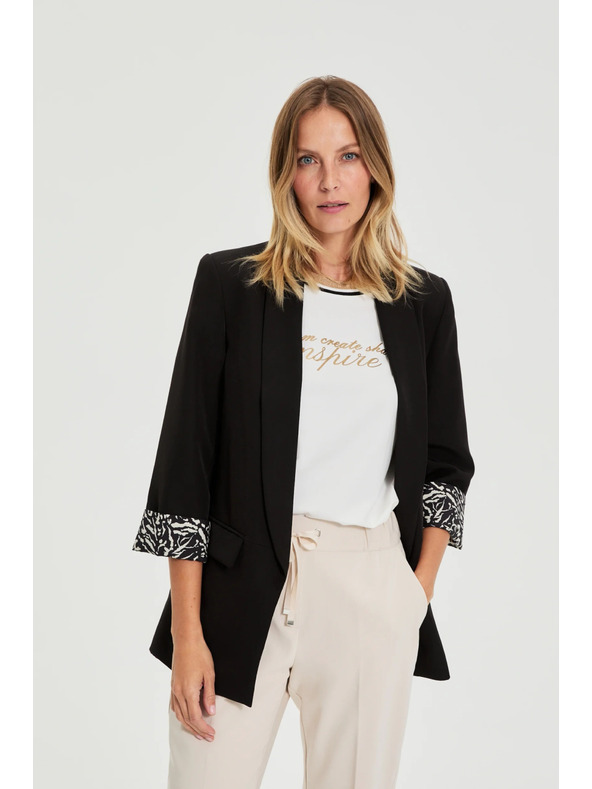 Moodo Сако с декоративни маншети черно Moodo