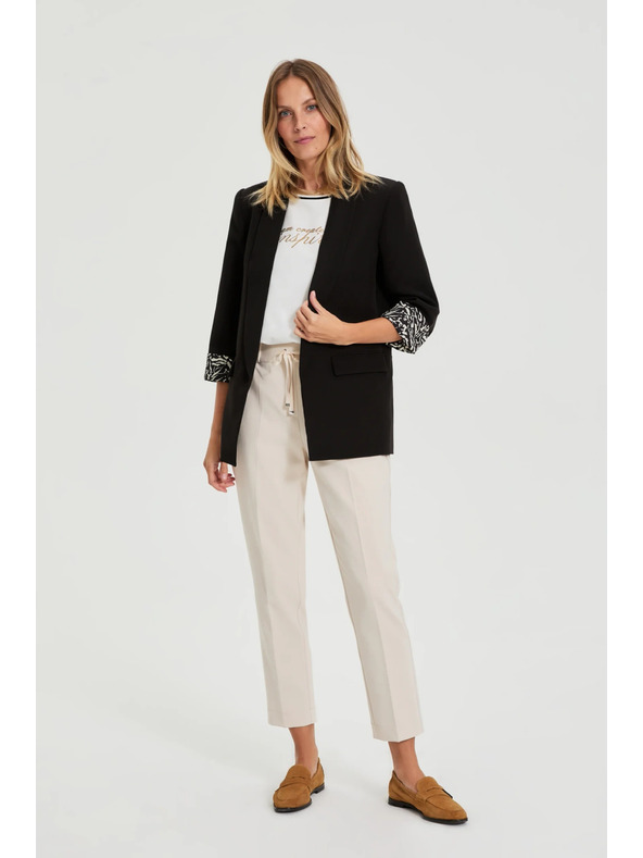 Moodo Сако с декоративни маншети черно Moodo