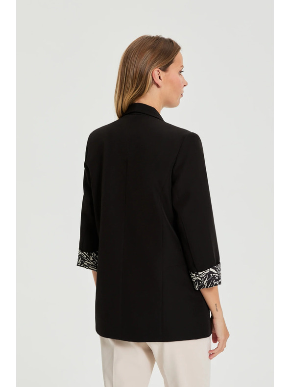 Moodo Сако с декоративни маншети черно Moodo