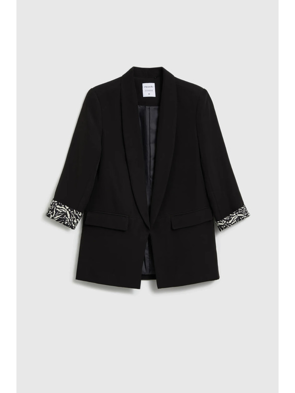 Moodo Сако с декоративни маншети черно Moodo