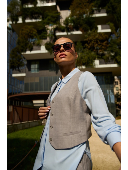 Moodo Елегантна сива жилетка Moodo