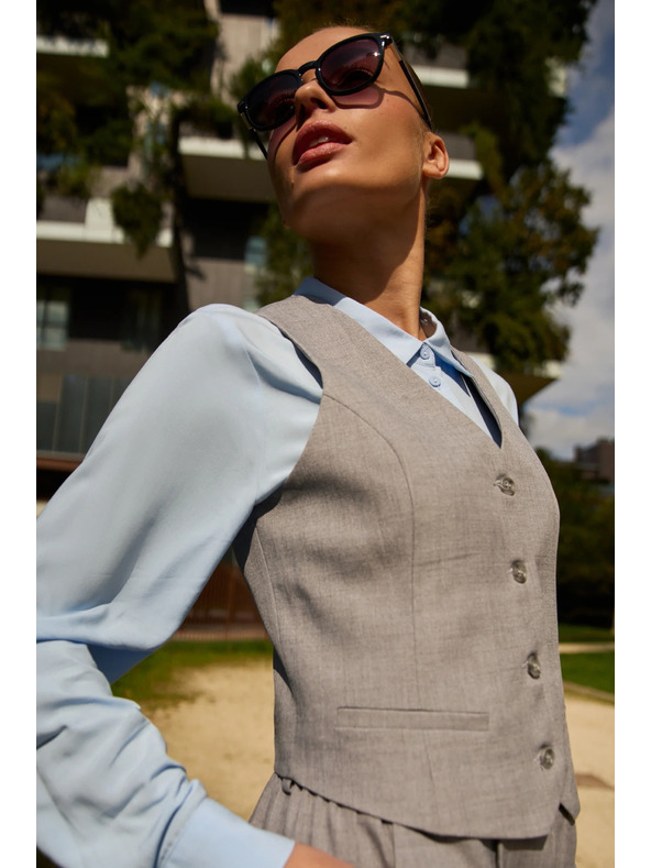 Moodo Елегантна сива жилетка Moodo